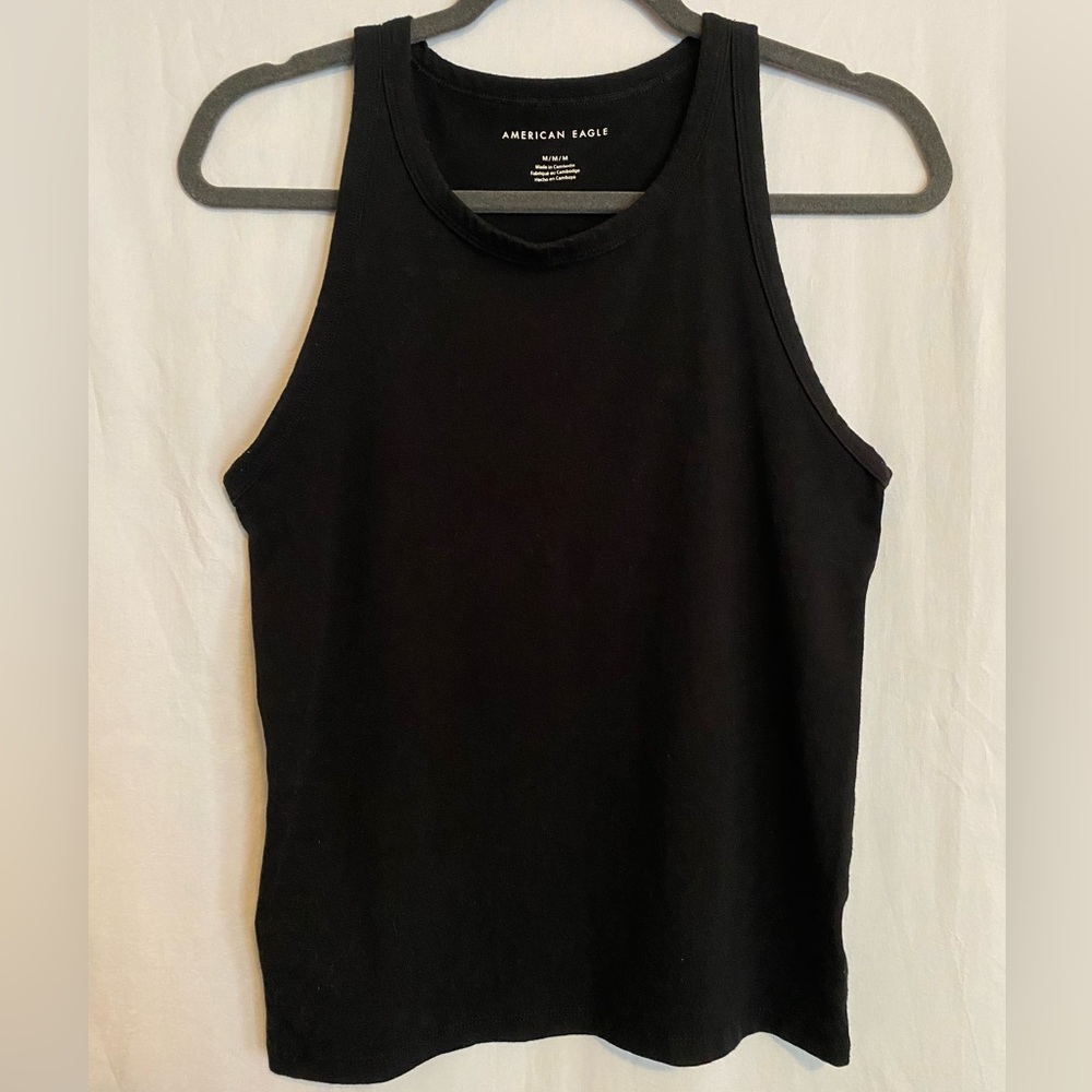 Black M American Eagle Racerback Tank